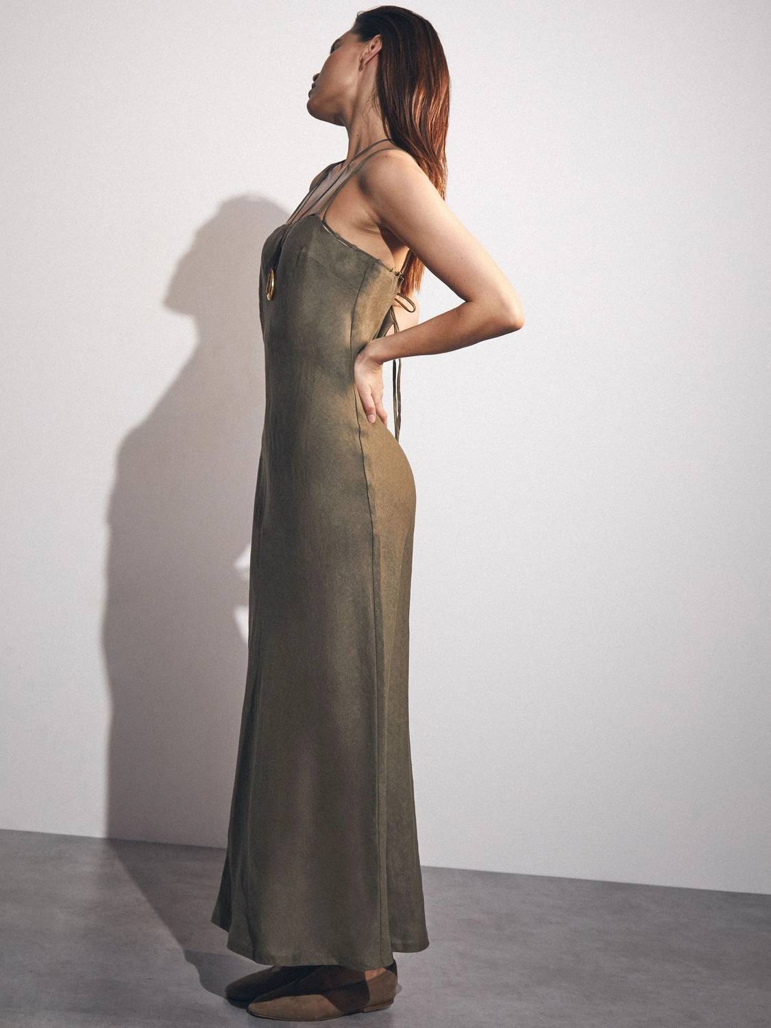 Reiss - Roxanne Linen Double-strap Slip Dress