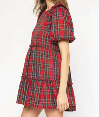 Entro - Christmas Plaid Dress - Plus