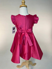 Susanne Lively - Girl's Faux Silk Chambray Twirl Dress