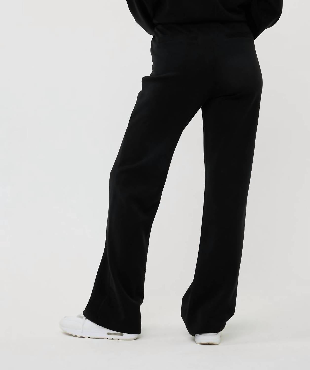 ESQUALO Pull On Modal Pant in black - women's pants - detail view