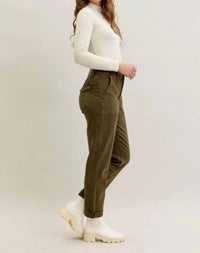 Judy Blue - High Waist Aurora Weekender Garment Dyed Cuffed Jean