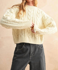 Miou Muse - Braid For This Cable Knit Sweater