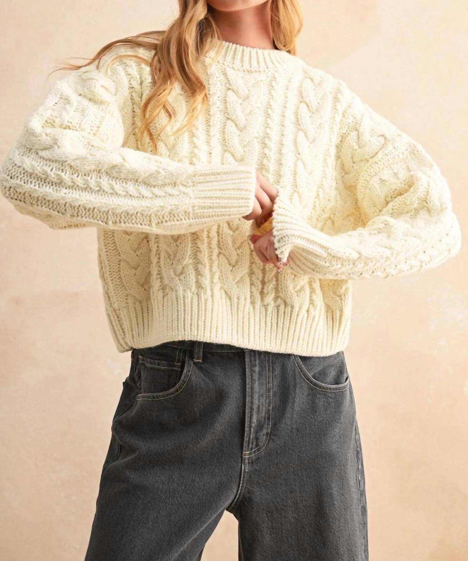 Miou Muse - Braid For This Cable Knit Sweater
