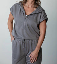 Wishlist - French Terry Hooded Jumpsuit