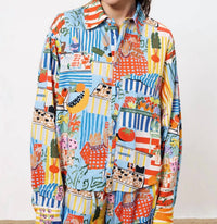 Frnch - Cloane Marche Bleu Long Sleeve Shirt