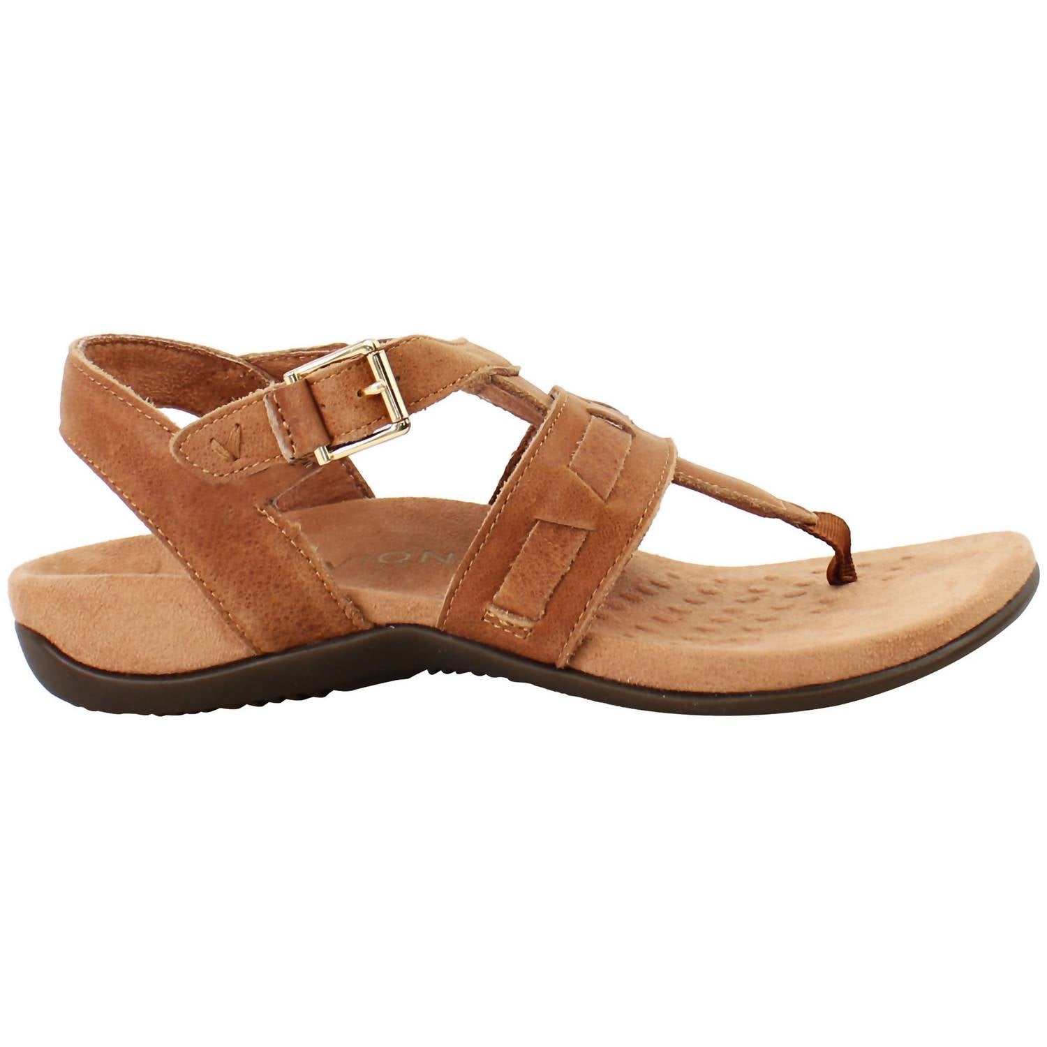 VIONIC Women's Lupe Orthotic Sandals in tan - women's sandal - detail view