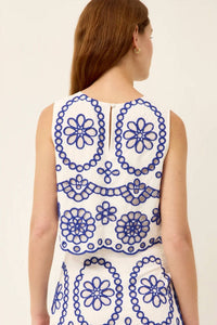 Marie Oliver - Davis Eyelet Sleeveless Top