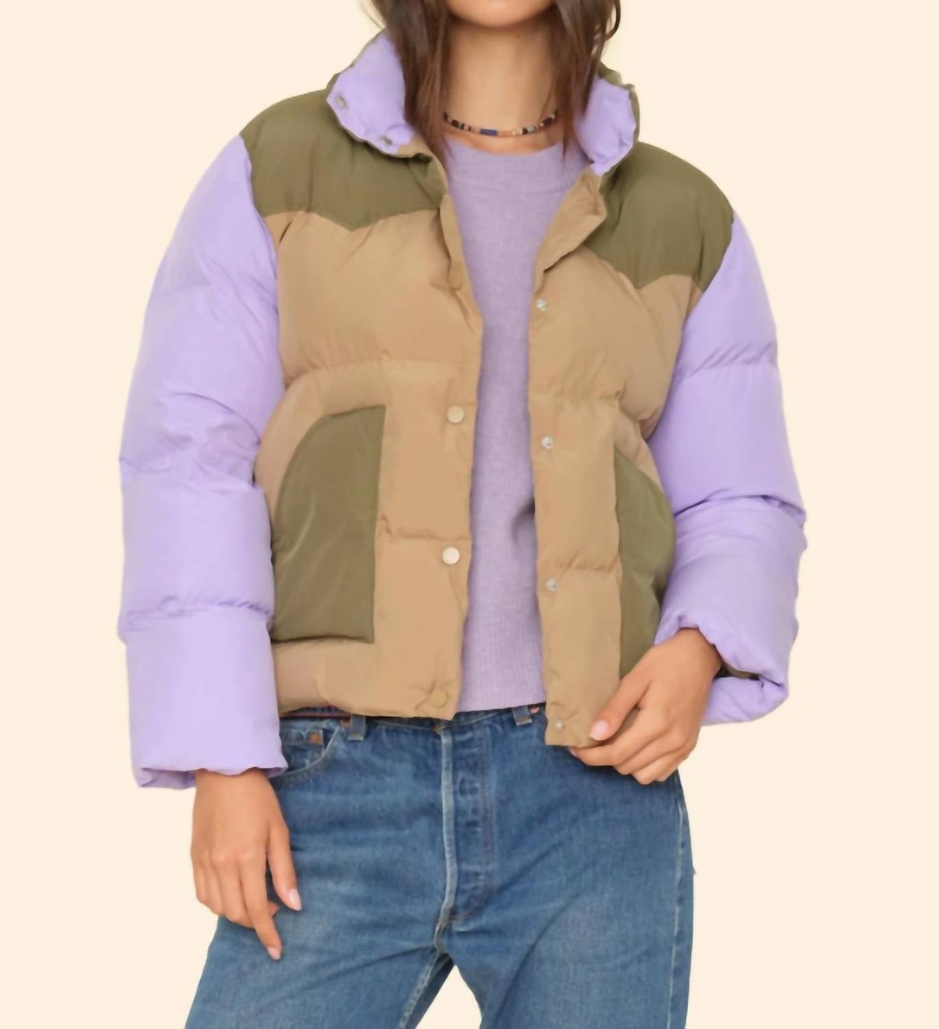 XIRENA Zayne High Puffers Jacket in multicolor - women's jacket