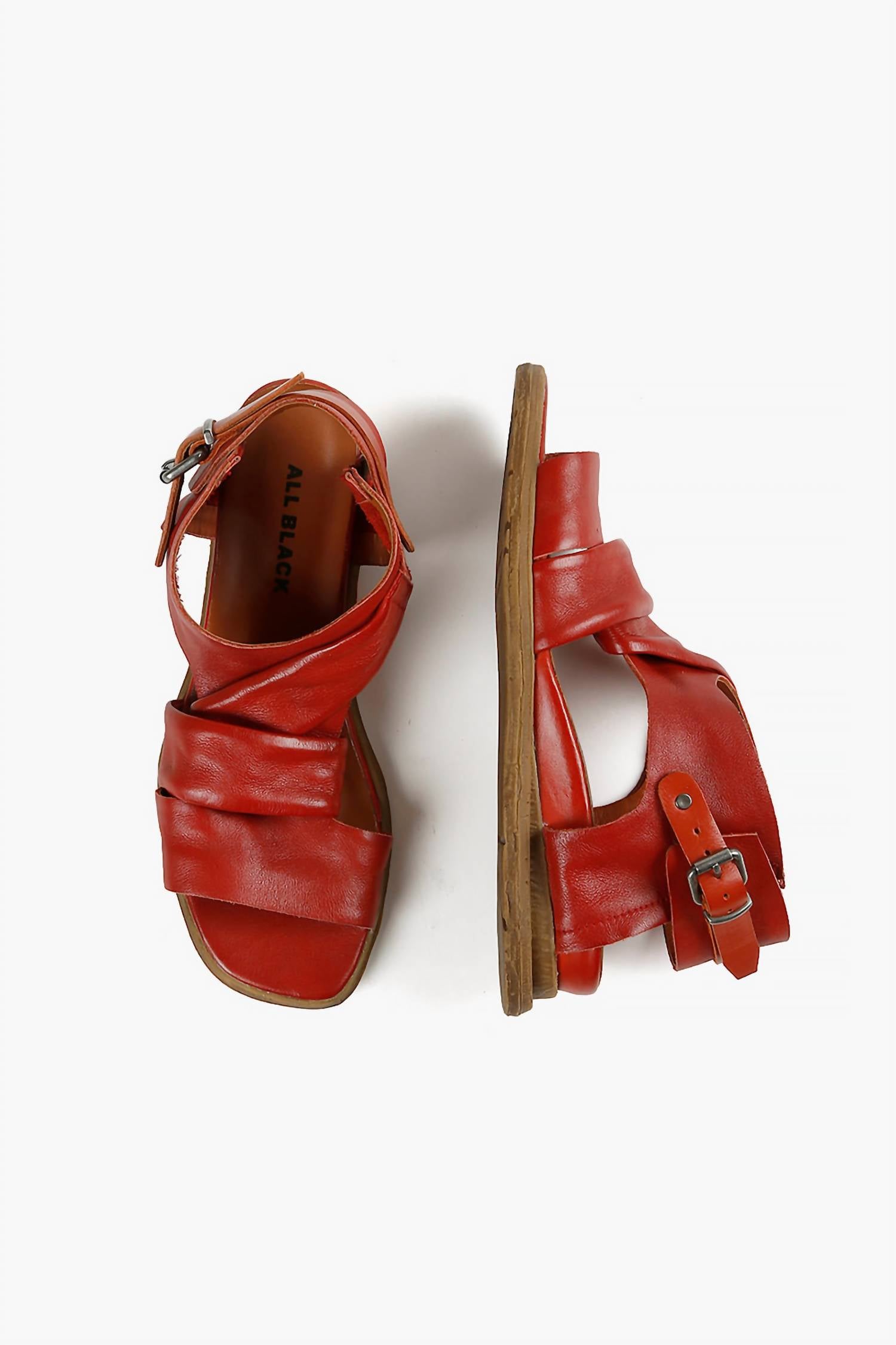 All Black - Women's Cross And Band Sandals