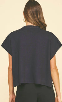 Pinch - Cap Sleeve Sweater Top