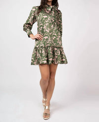 Uncle Frank - Retro Floral Bow-neck Dress