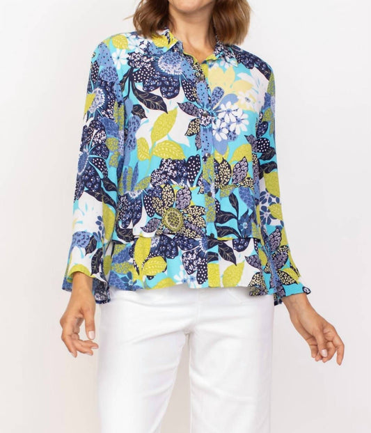 Habitat - Vintage Print Flounce Top