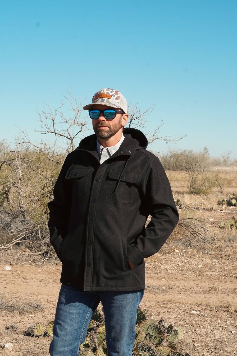 Diamond Apparel - Hooded Shirt Jacket