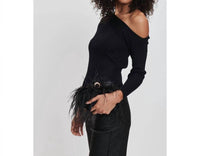 Moda Luxe - Women's Harlow Feather Evening Bag