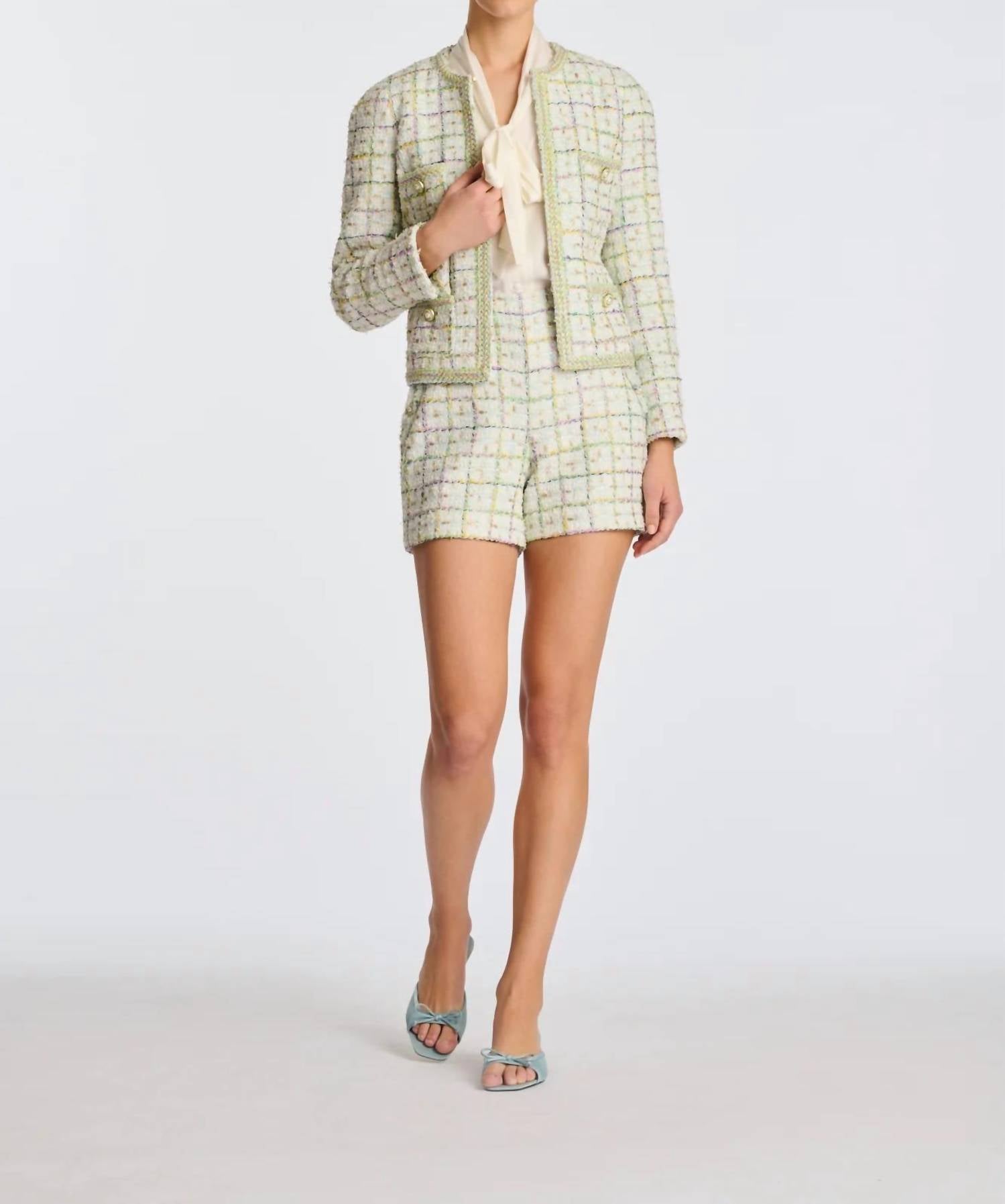 Weill Pastel Tweed Jacket in green - women's jacket
