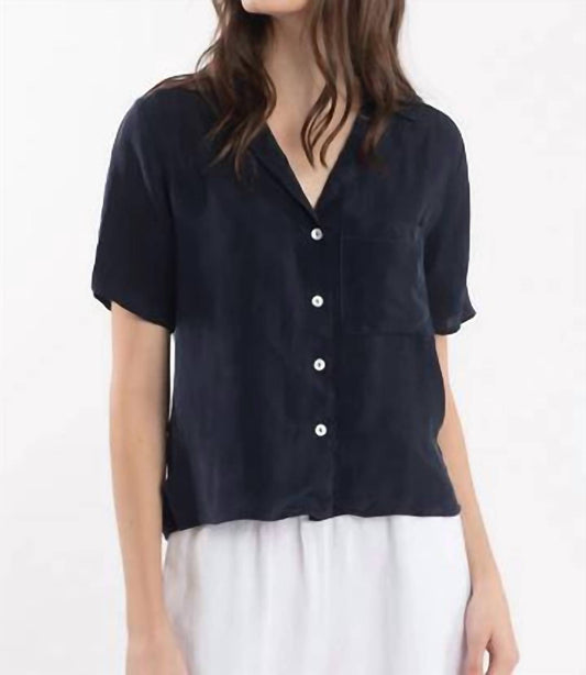 Luna Luz - Lime Loose Button Up Top