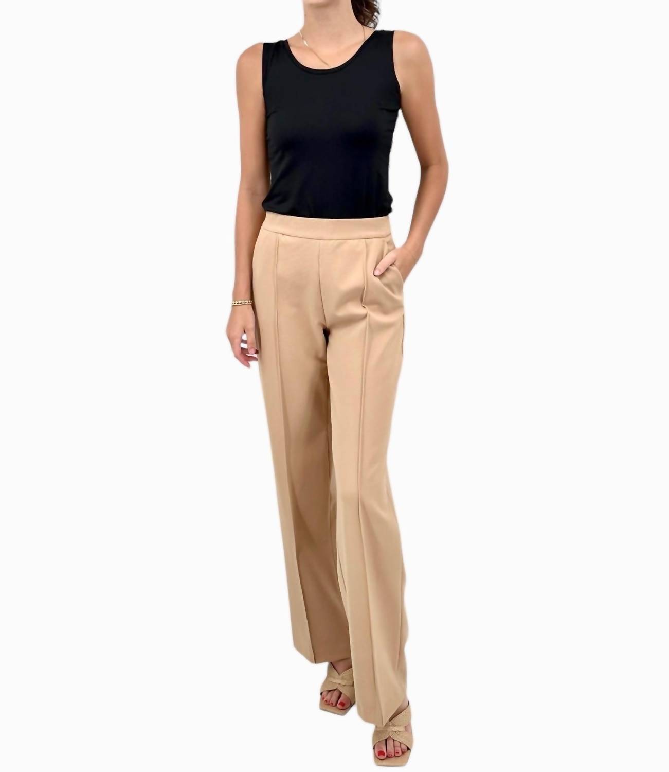 MAC Jeans Chiara Smart Pant in camel - women's pants - view 4