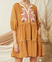 Entro - Boston Embroidered Dress