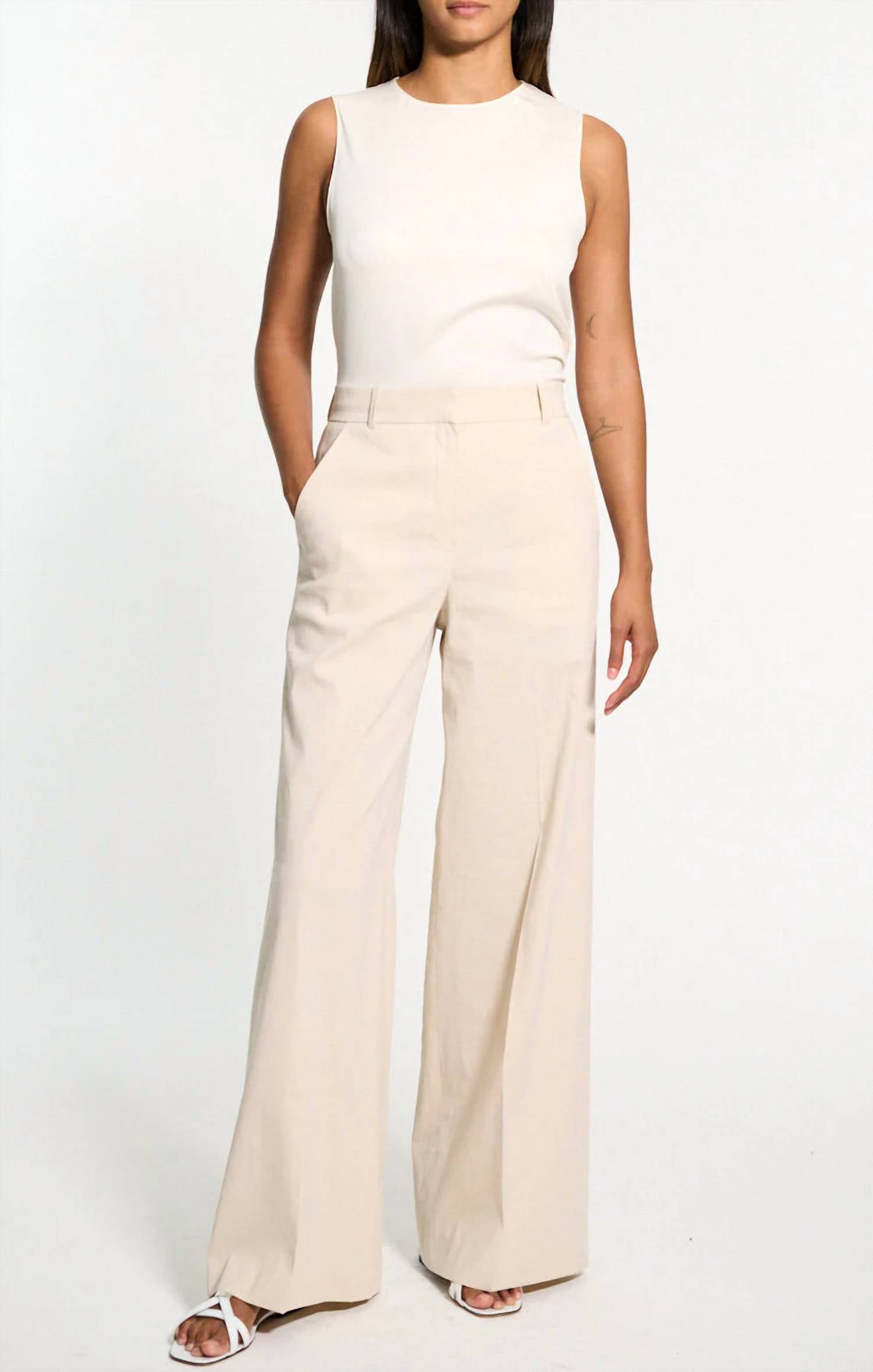 Theory - High Waist Wide Leg Pants