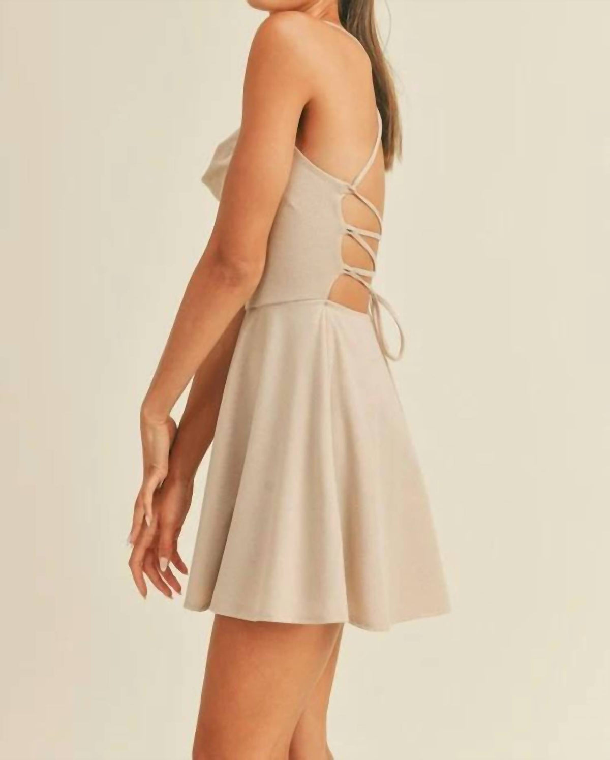 Klesis - Criss Cross Lace Up Back Dress
