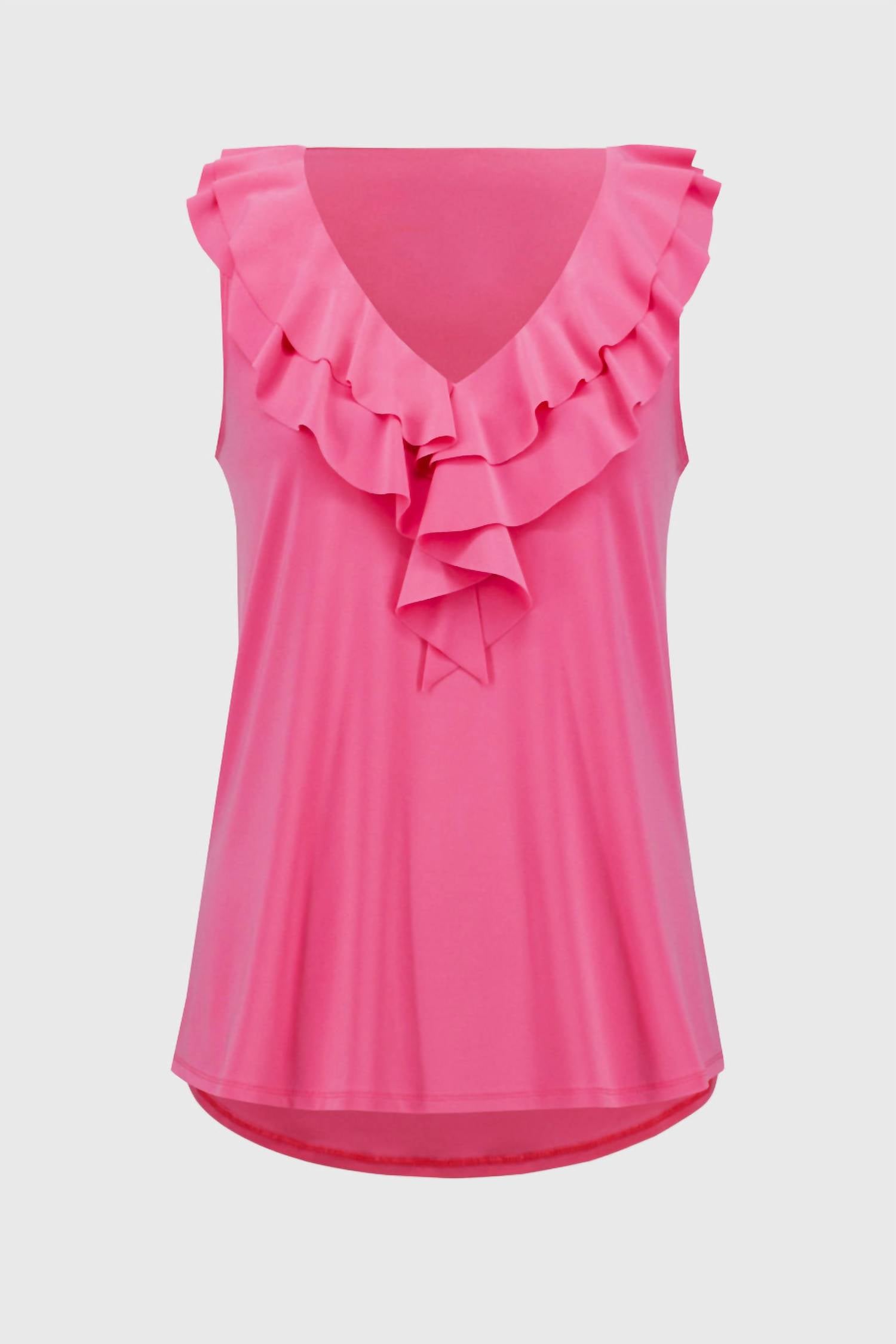 Joseph Ribkoff - Silky Knit Sleeveless Tunic With Ruffles