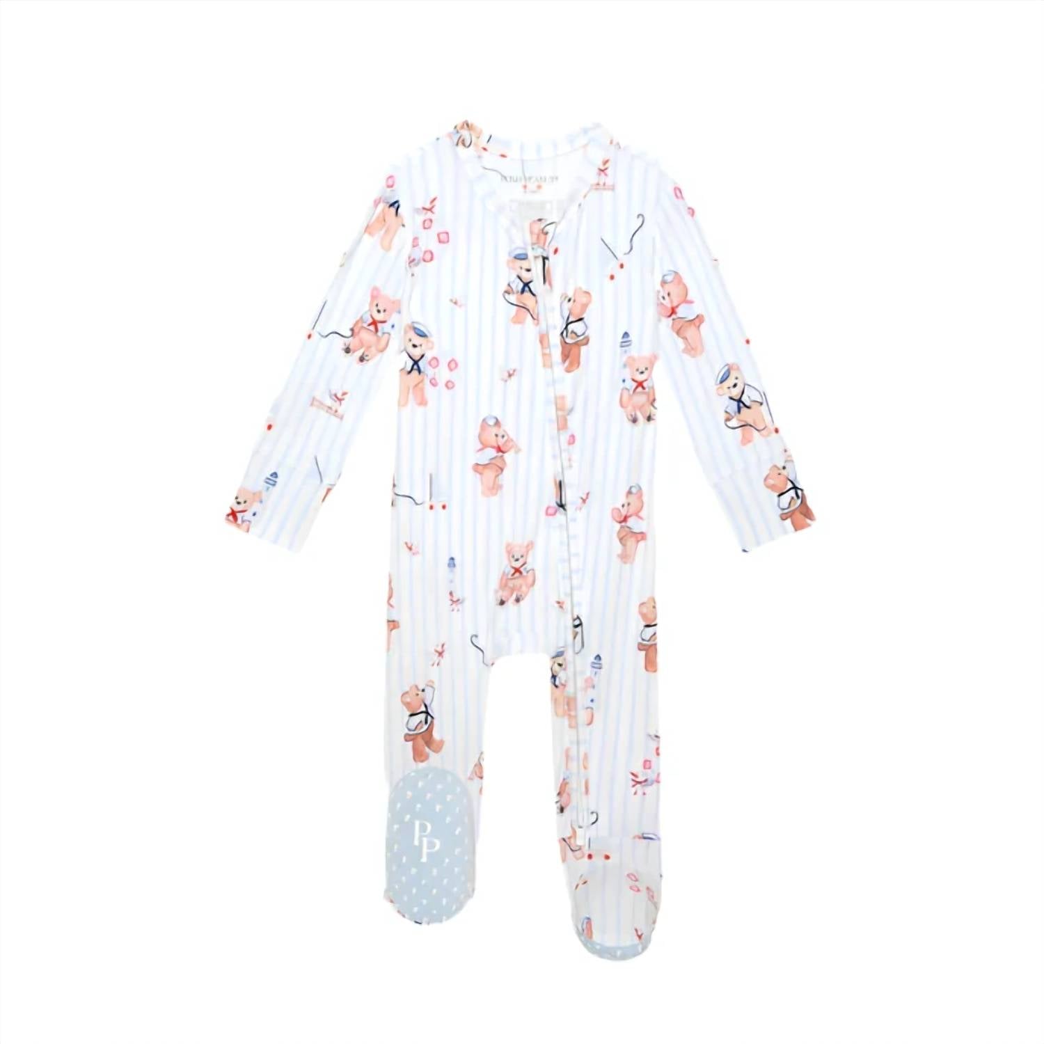 Posh Peanut - Babies Captain Theo Footie Zippered One Piece