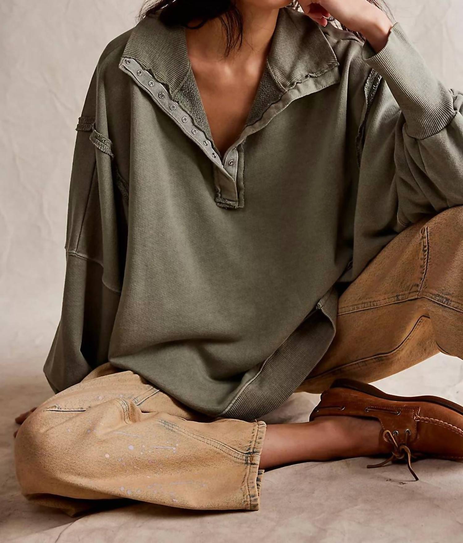 Free People - Camden Henley Sweatshirt