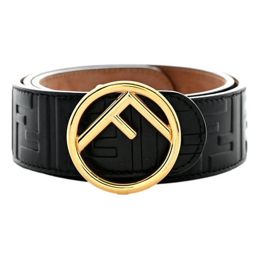 Fendi - Women's Ff Calfskin Leather Embossed Belt