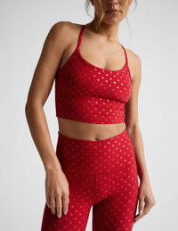 BEYOND YOGA Softshine High Waisted Midi Legging in holly red ditsy hearts - women's pants - alternate view