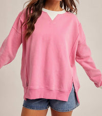 Hem & Thread - Colorblock Oversized Sweatshirt