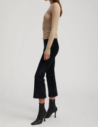 SPRWMN Crop Flare Corduroy Pants in black - women's pants - alternate view