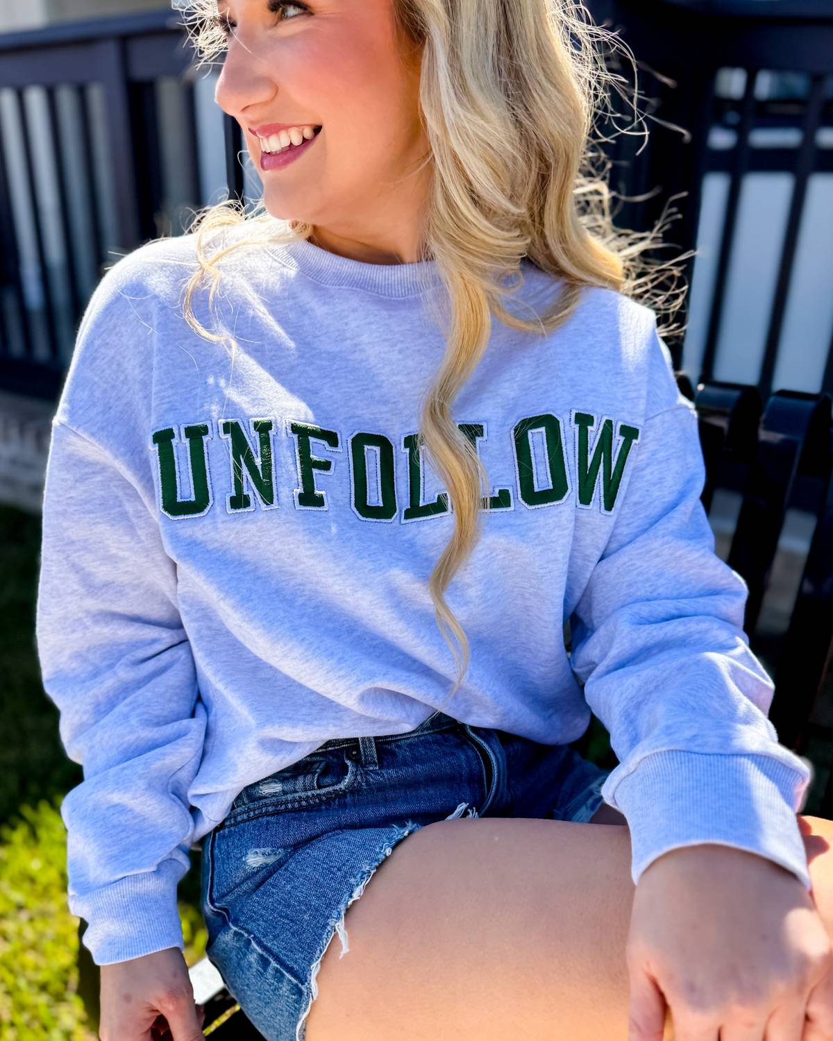 English Factory Unfollow Sweatshirt in grey - women's top - view 5