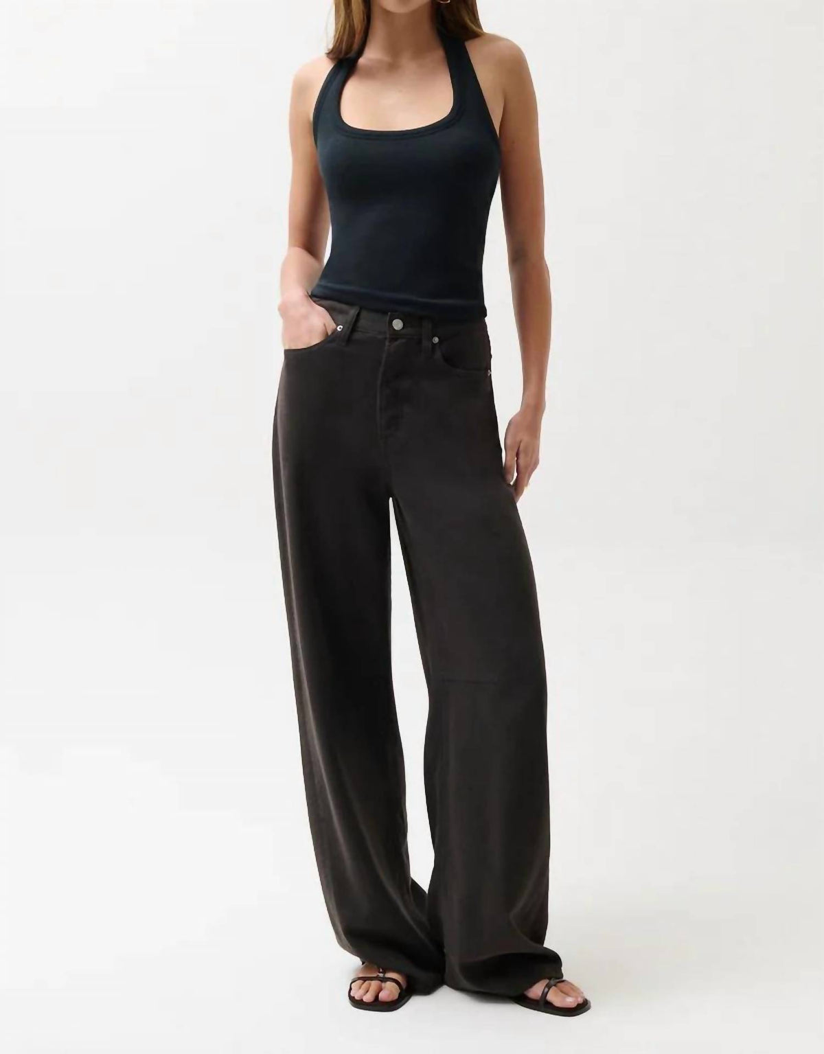 Pistola - Sydney High Rise Linen Bowed Wide Pants