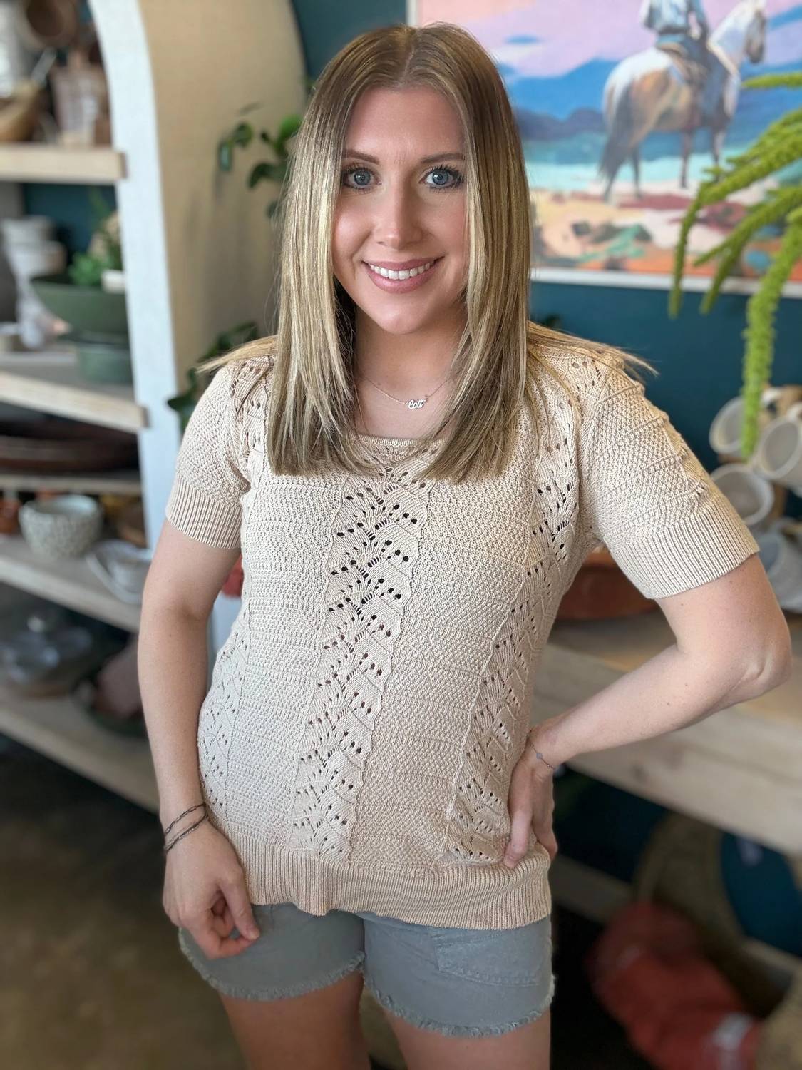 Heyson - Round Neck Knit Top