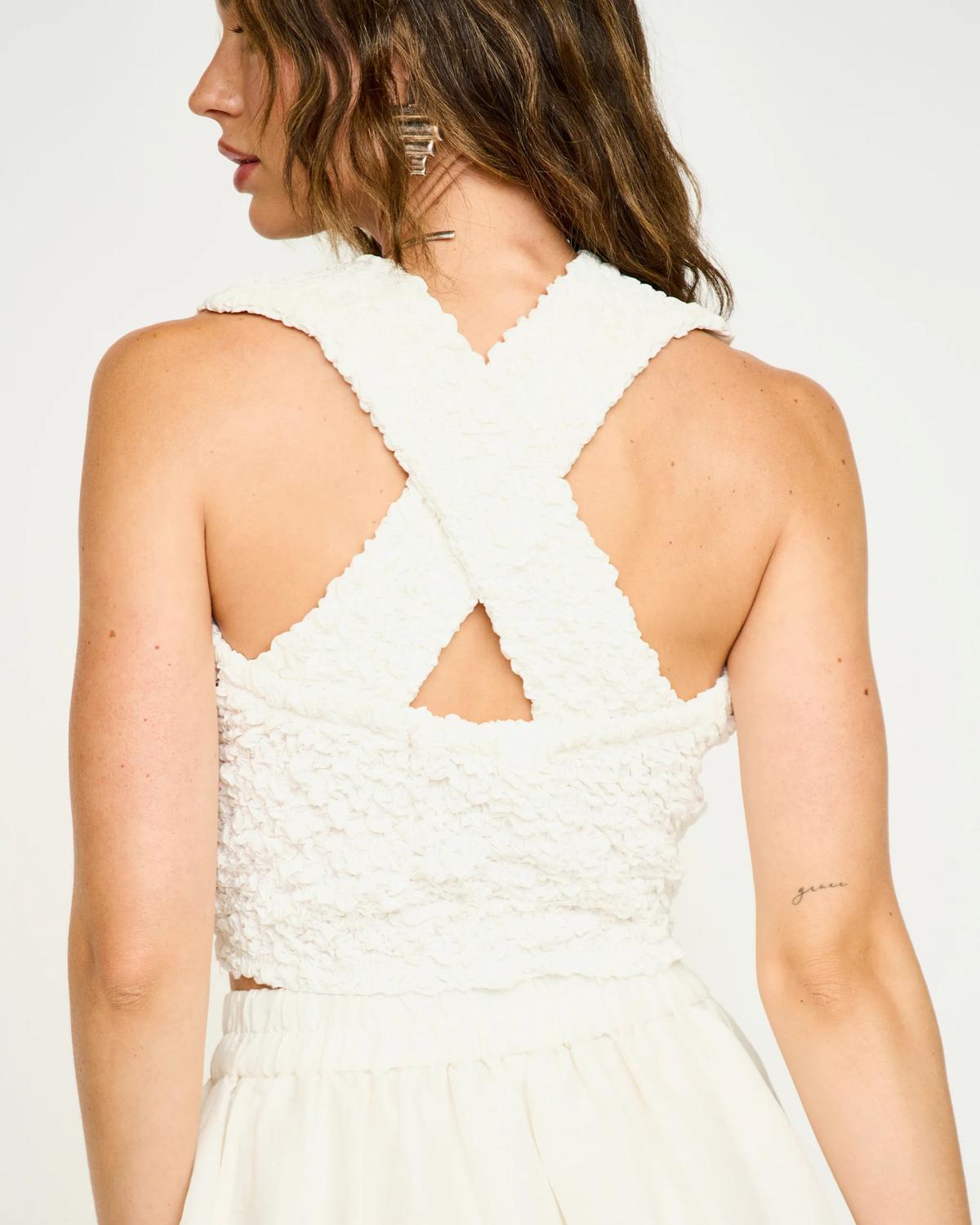 Mirth - Lucia Smocked Crop Top