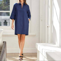 Karen Kane - Cuffed Sleeve Embellished Dress