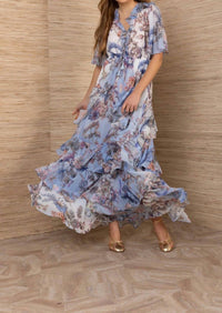 Hale Bob - Short Sleeve V Neck Maxi Dress
