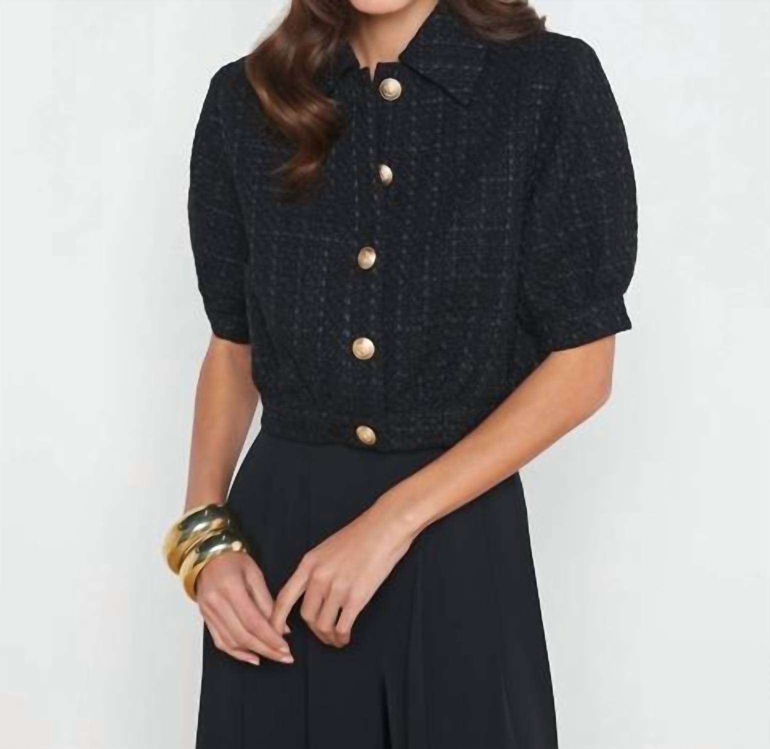 L'Agence - Cove Cropped Tweed Jacket