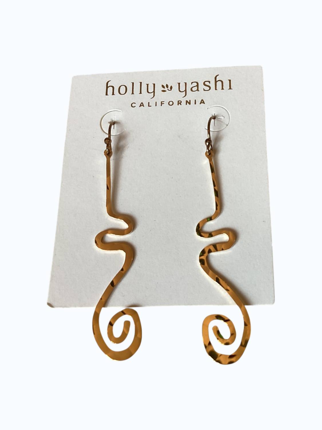 Holly Yashi Women's Long Wavy Drop Earring in gold - women's jewelry