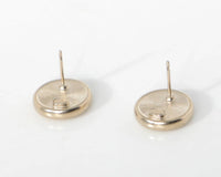 Chanel - Women's Cubic Zirconia Logo Circle Coin Earrings
