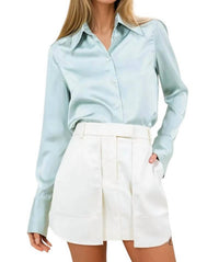 Whiteroom+Cactus - Marisol Overlay Satin Pocket Skirt