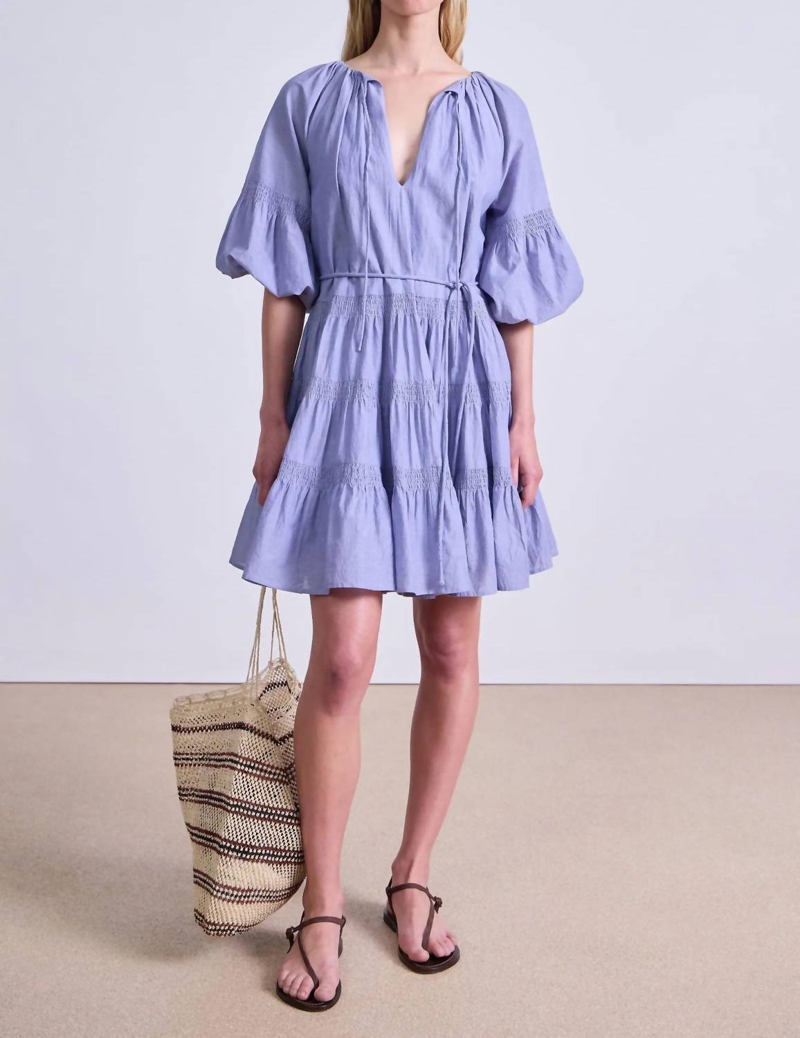 APIECE APART Cefalu Mini Dress in english manor - women's dress