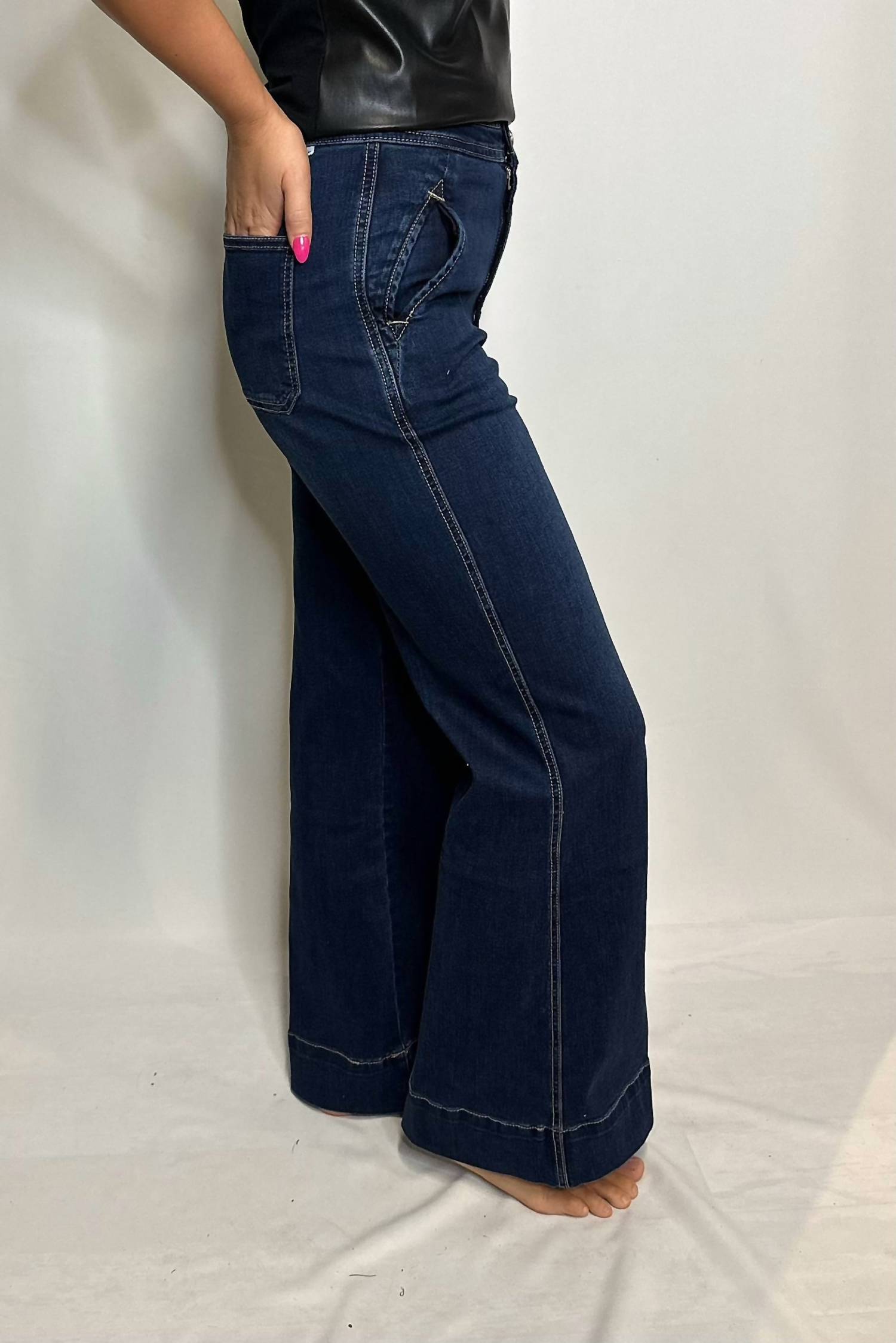 Dear John Denim - Women's Fiona Luckport Wide Leg Jeans