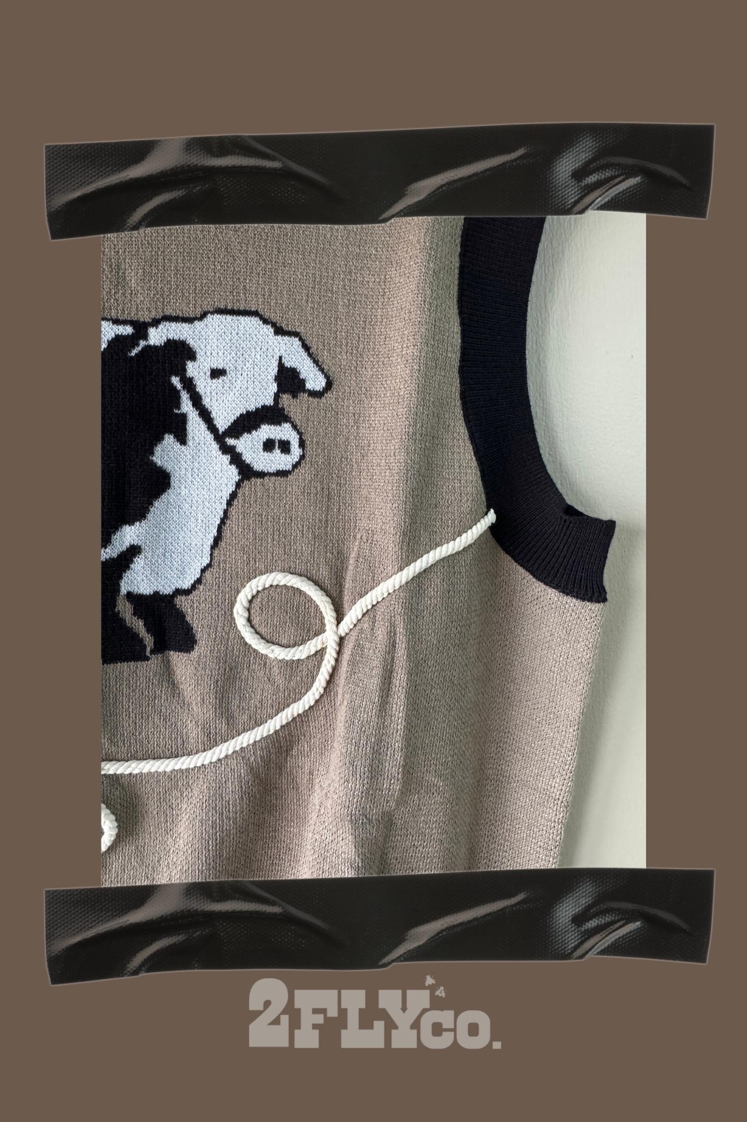 2FlyCo Bull Nettle Sweater Vest in brown - women's sweater - view 7