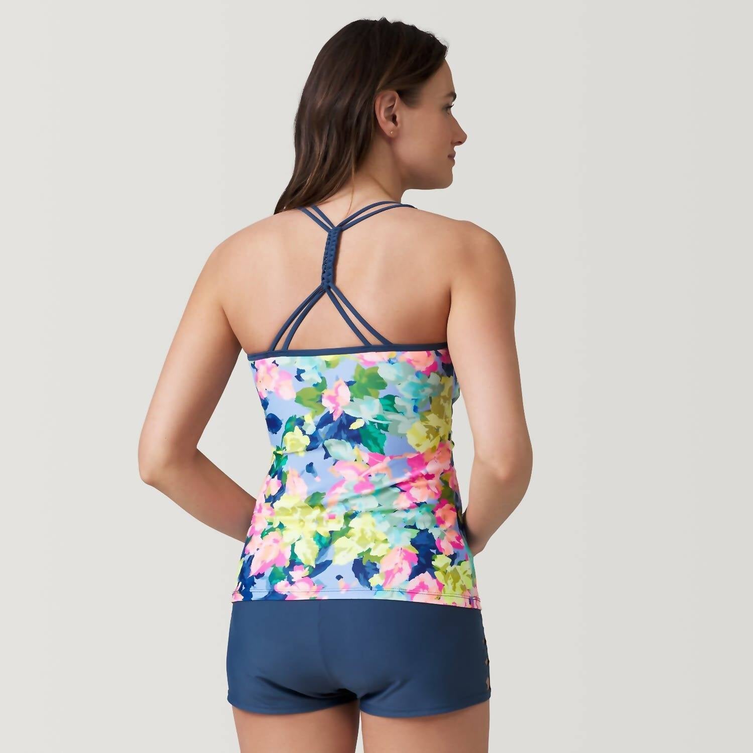 Free Country - Blooms Macrame Back Tankini Top
