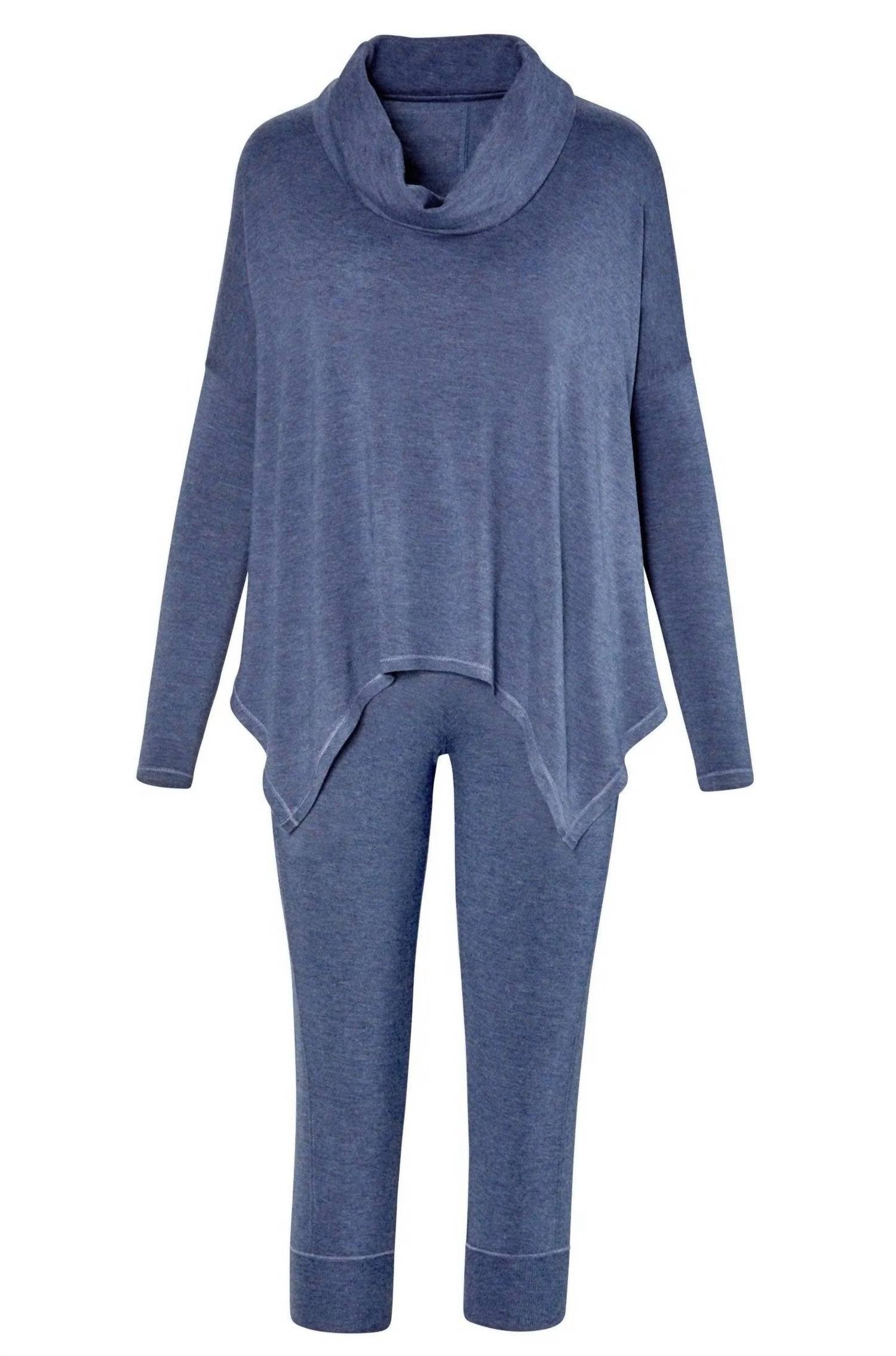 Twelve Eighty Eight Women's Cropped Jogger in heather denim - women's pants