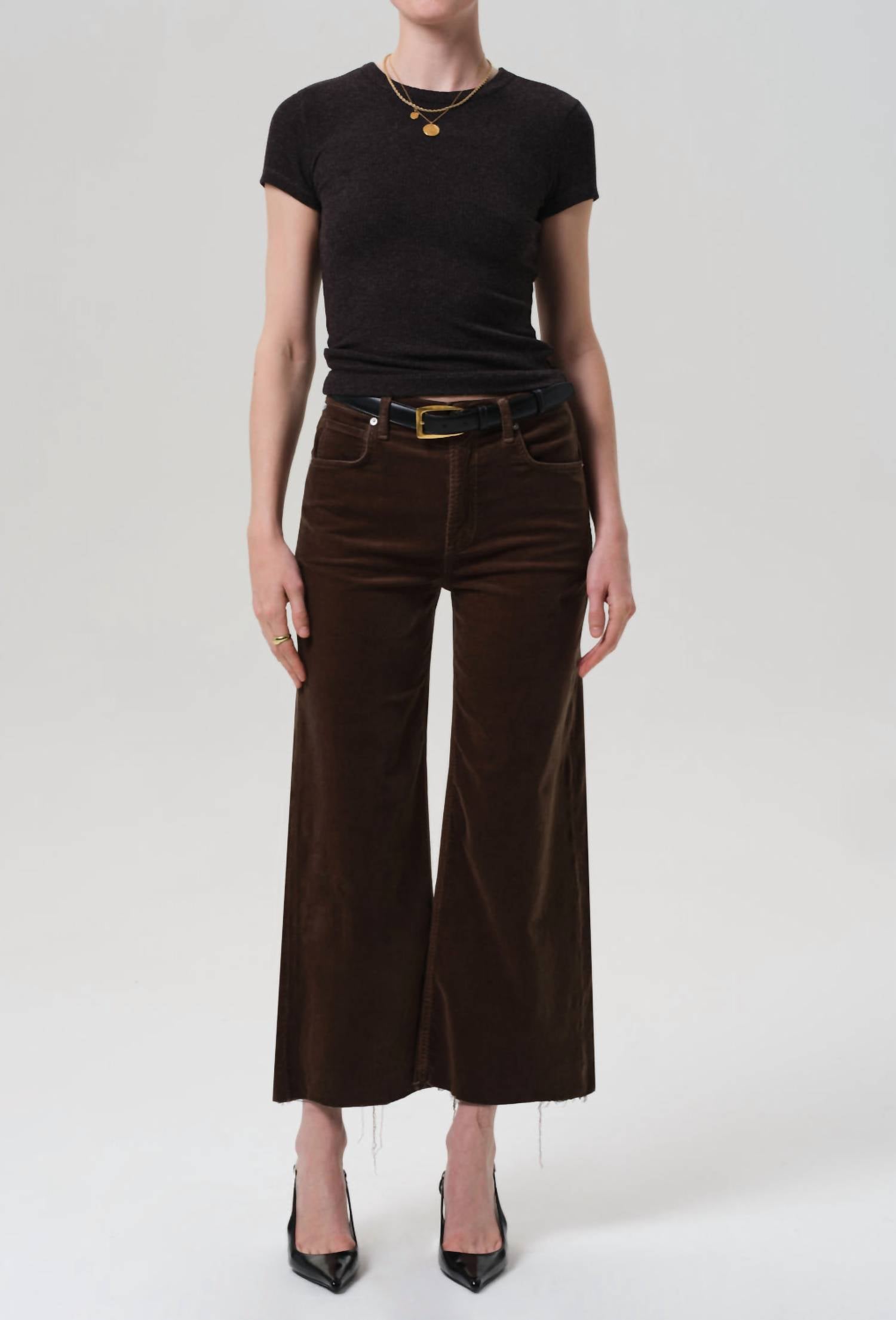 Citizens Of Humanity - Lyra Wide Leg Crop Corduroy Pants