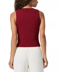 Paige Leira Sweater Tank in cranberry - women's tank top - detail view
