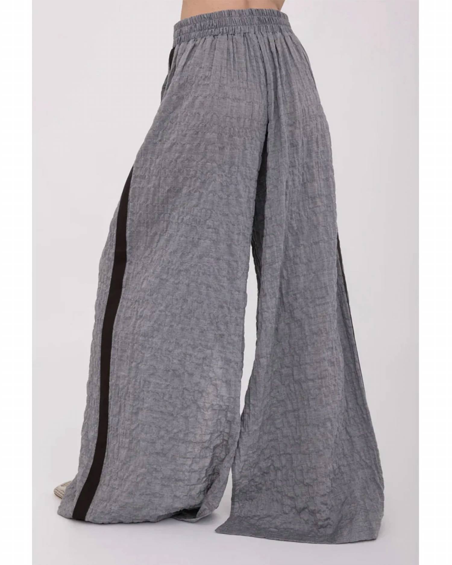 Elaine Kim - Braxton Textured Cotton Wide Leg Pants
