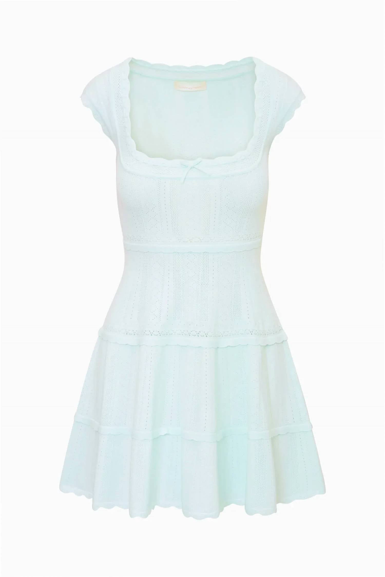 Loveshackfancy - Laighton Stretch Pointelle Mini Dress
